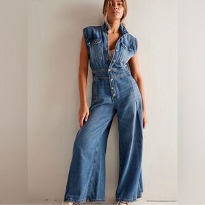Free People CRVY Badlands Coverall We The Free Wide Leg Stagecoach Festival